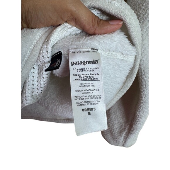 Patagonia Re-Tool Snap-T Fleece Pullover Jacket Womens M Ivory Outdoor - Picture 4 of 6